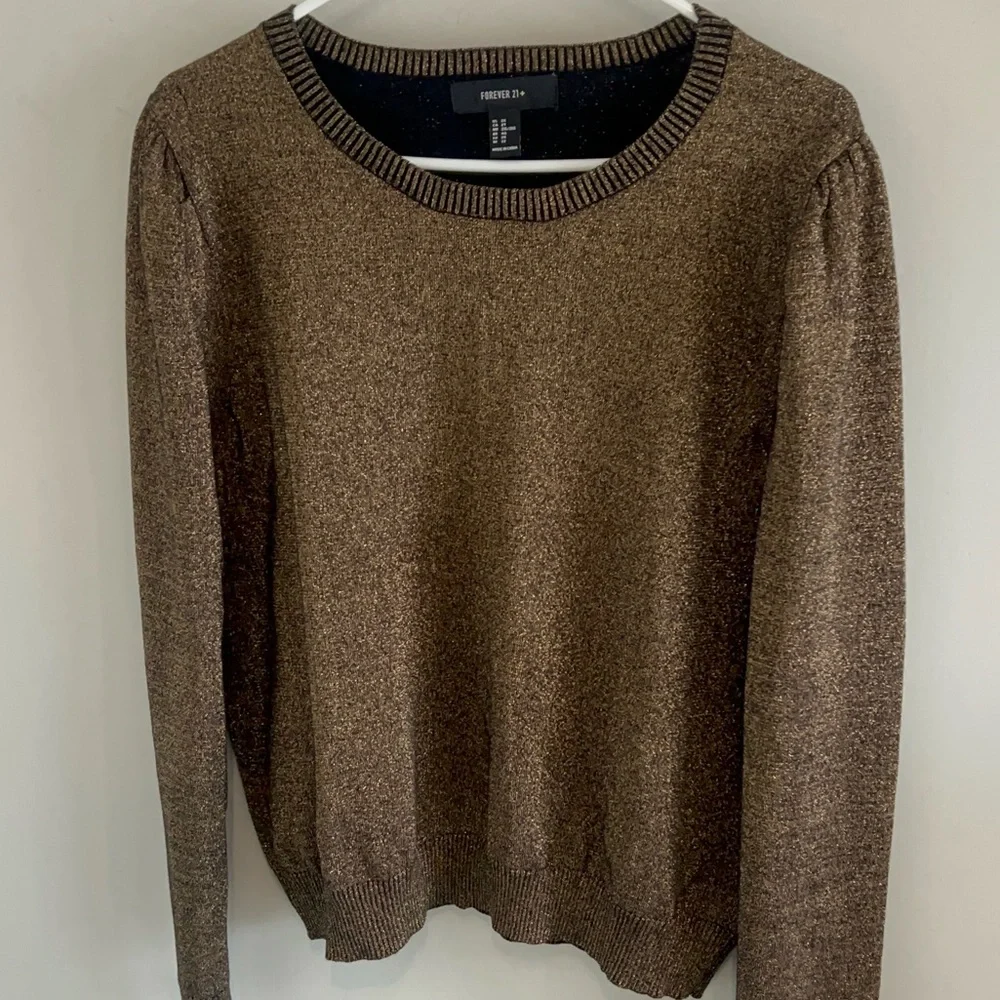 Forever 21 Gold Metallic Sweater.